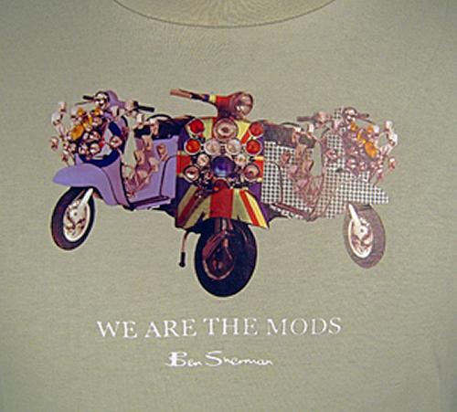 'Mods' - Retro Mod Scooter T-Shirt by BEN SHERMAN